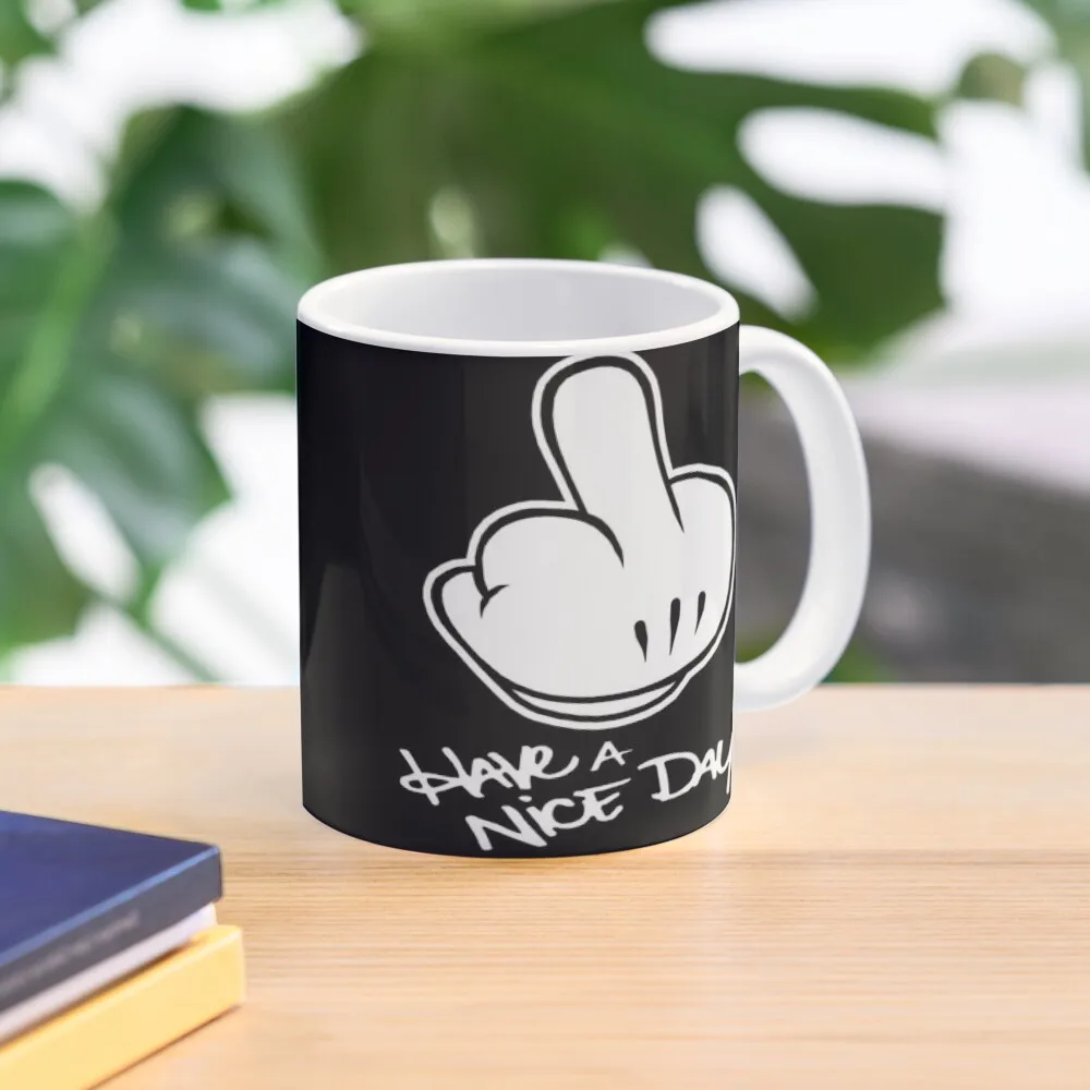 

Middle Finger - have a nice day Coffee Mug Coffee Glasses Ceramic Cups Creative