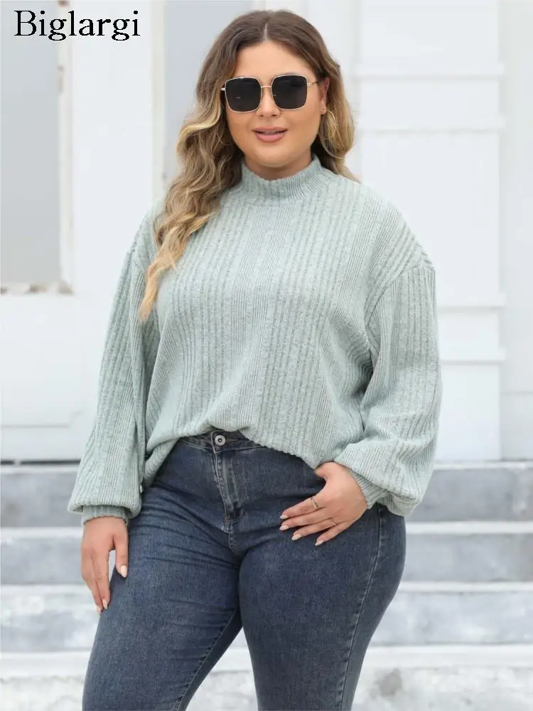 

Plus Size Autumn New Pullover Sweater Tops Women Long Sleeve Modis Ladies Cropped Sweaters Loose Casual Woman Knitted Tops 2023