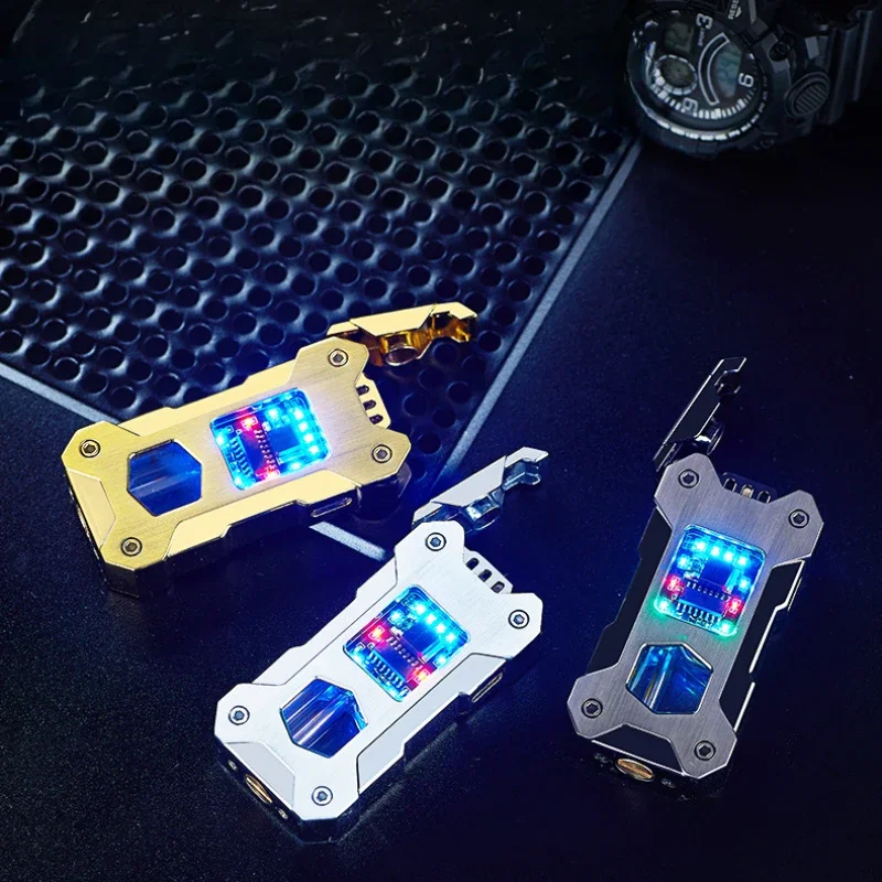 Mecha Voice-activated Induction Smart Lighter Oil And Electric Dual-use Kerosene Type-C Fast Charging