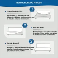 Juste de canapé-lit de style minimaliste, solide, haute élasticité, anti-poussière, adaptée à toutes les saisons, salon, chambre à coucher, document Milk inj 4