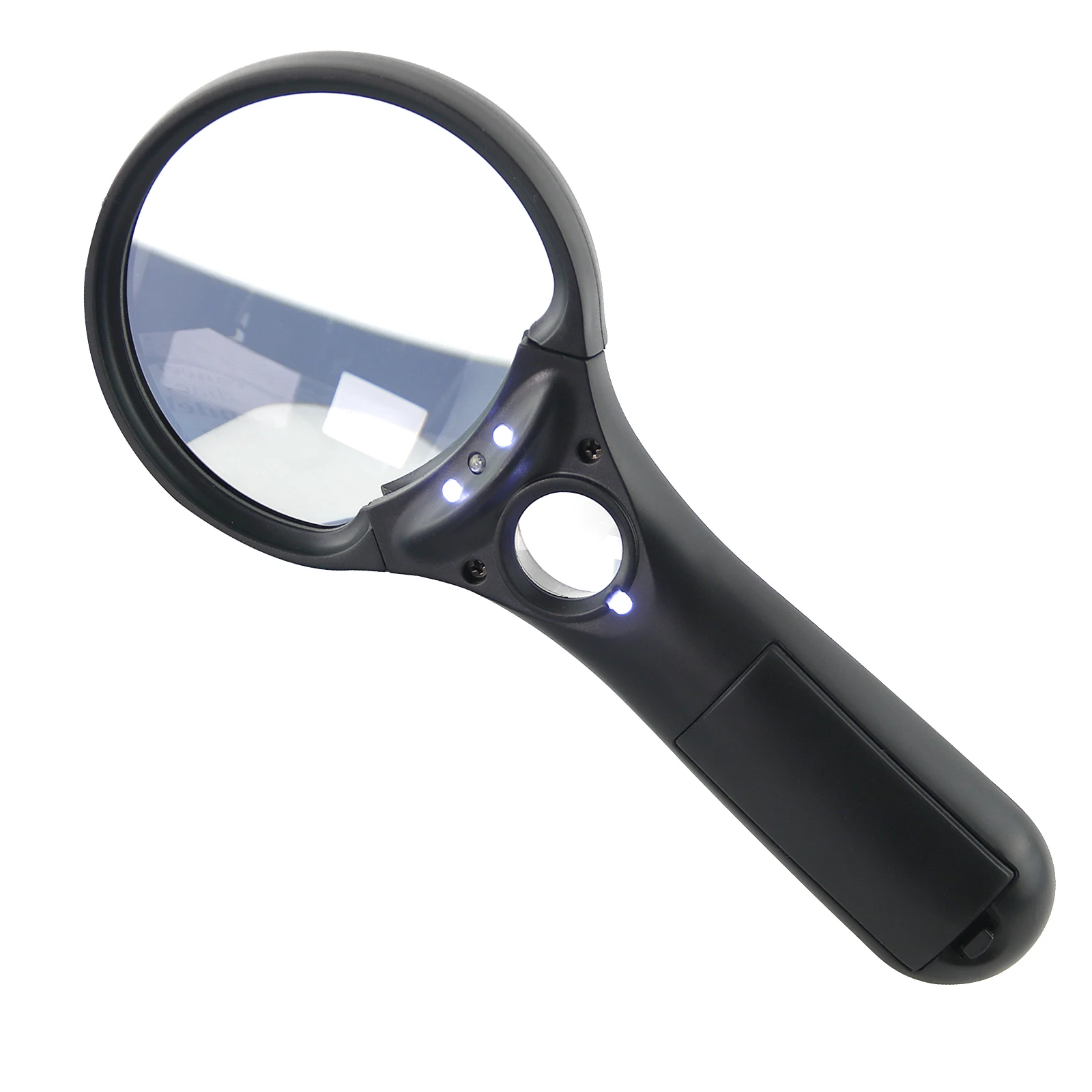 New 45x Magnifying Glass With Light Handheld Lighted Magnifier With