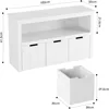Toy Storage Cabinet with Movable Drawers, Floor Storage Organizer with Hidden Wheel & Large Open Bookhelf, Organizer Chest 2