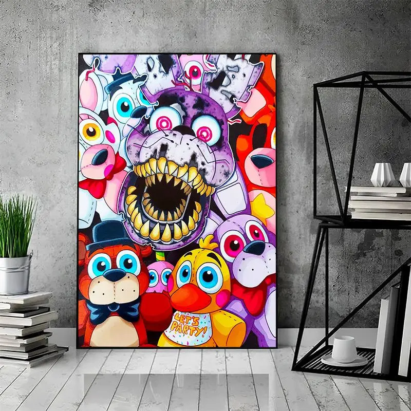 3695 Anime Game Five Nights at Freddy's wall Poster Scroll