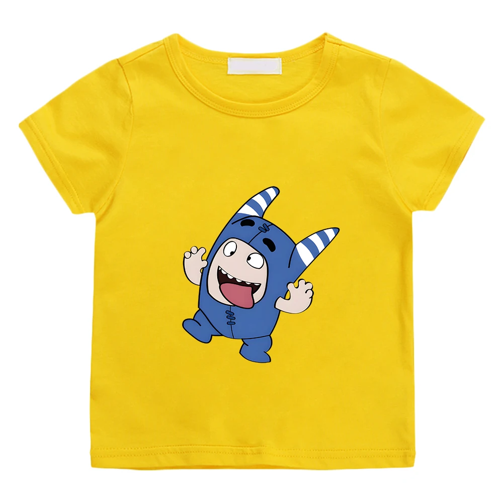 Oddbods Blue POGO Cartoon T-shirt 100% Cotton Casual Summer Children Tee-shirt High Quality Comfortable Tees Boys Girls Tshirts 2