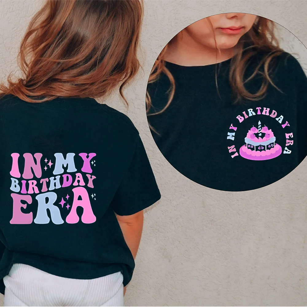 

In My Birthday Era Kids Birthday Shirt Retro Girls Shirts Youth Birthday Gifts Toddler Girls Short Sleeve Tshirt Children Tops