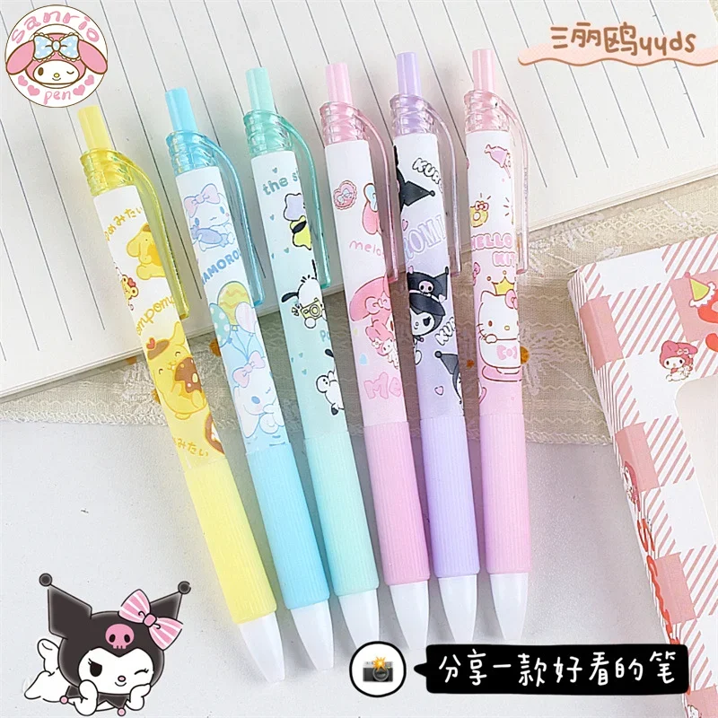 

Sanrio Limited, 24 шт., Φ Kuromi Melody Cinnamoroll, студенческое решение проблем, 0,5, черные офисные канцелярские принадлежности, оптовая продажа