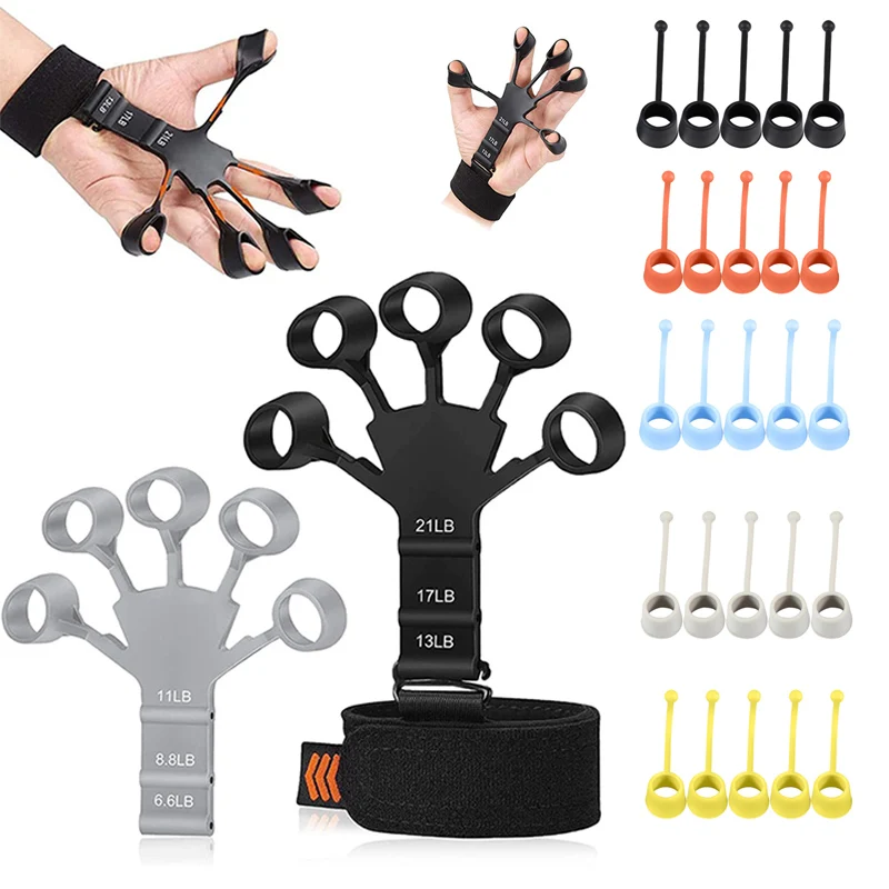 SiliconeGripsterStrengthenerFingerStretcherFitnessHandGrip