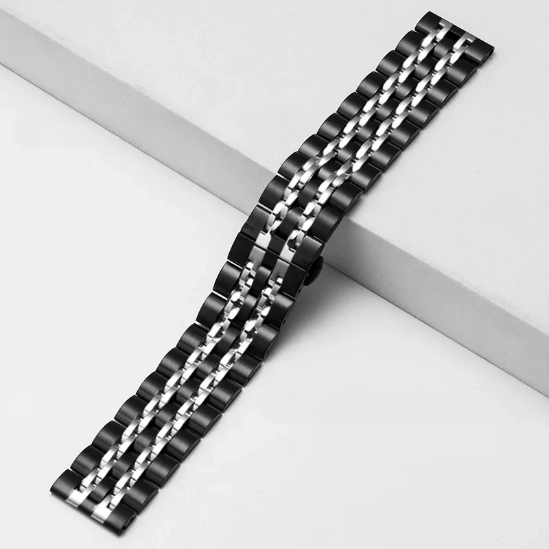 Luxury 22mm Stainless Steel Metal Watch Band Bracelet Strap