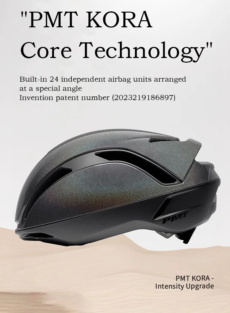 Fahrradhelm mit PTP-Kern-Technologie, Stoßdämpfung, für Männer und Frauen, einteiliger, pneumatischer Helm, MTB, Rennrad, universell einsetzbar. – Detail 3