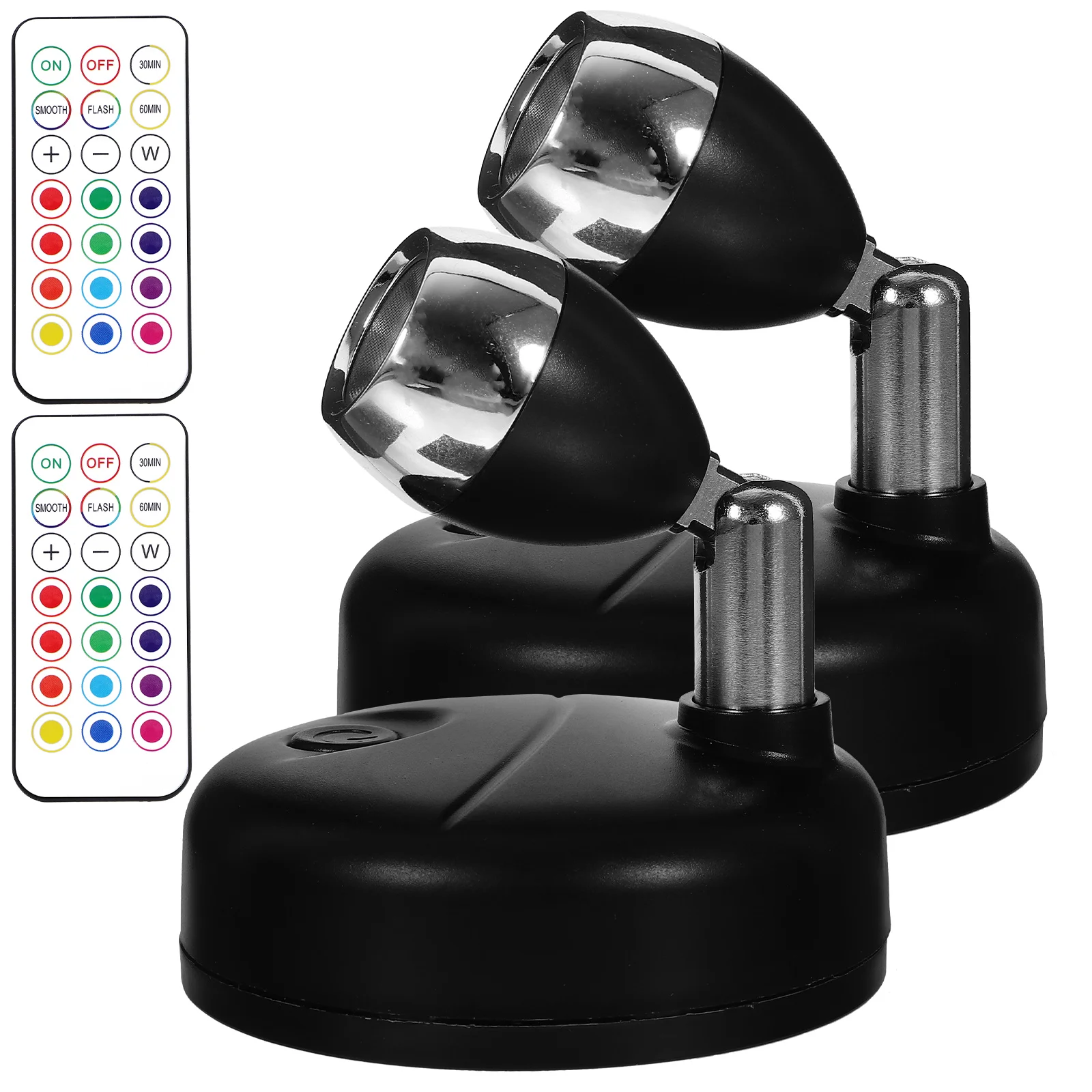 

2 Pcs Two Piece Suit Adjustable Night Light Spotlight Operated Abs Small Spotlights for Displays