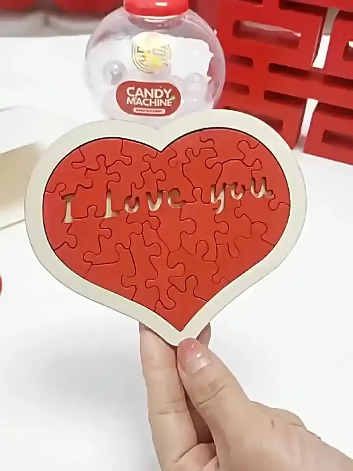 20 Reasons Why I Love You Puzzle Engraved Love Gift Home Decor Sentimental Gifts Personalized Mother's Day Valentine Day Gift - Detail View 1