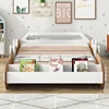 Wood Twin/Full Size Racing Car Bed, modern design cute children's single bed, youth bed, with small bookshelf 2