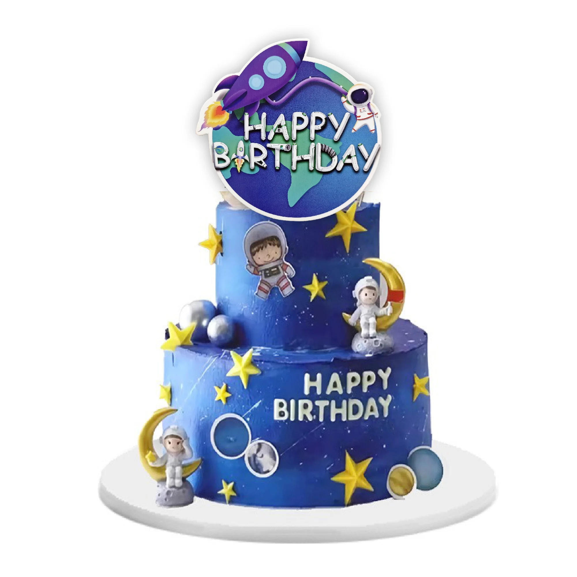 Raum Party Geschirr Weltraum Astronaut Geburtstag Dekoration Tasse Zoll Platte Tischdecke Servietten Banner Für Kinder Liefert – Detail 18