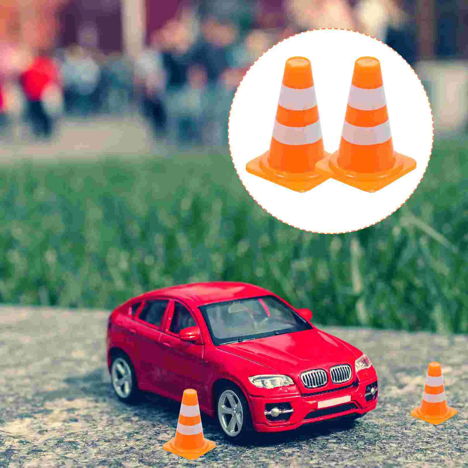 50/30/10Pcs Mini Traffic Cones Road Street Signs Toys Traffic Barricade Toys Construction Traffic Sign Toys Home decoration signs traffic toy road sign cones toys kids play construction street lights highway mini plastic light roadblock plan playset