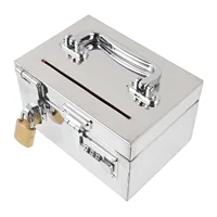  Password Box Piggy Bank Banks For Adults Stainless Steel Coin Men's Wallets Savings Metal Unique Water Proof 1