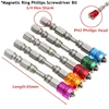 5 in 1 Magnetic Screwdriver Bit Set Hex Phillips Screw Driver 1/4 Inch Hex Shank Drywall Electric Drill Power Tool Accessories 2