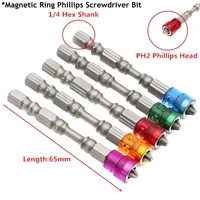 5 in 1 Magnetic Screwdriver Bit Set Hex Phillips Screw Driver 1/4 Inch Hex Shank Drywall Electric Drill Power Tool Accessories 2