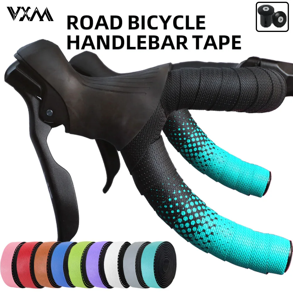Bike Handlebar Tape PU EVA Cycling Grips Strap Anti-slip Shock-absorbing Comfort With End Plug Bike Accessories
