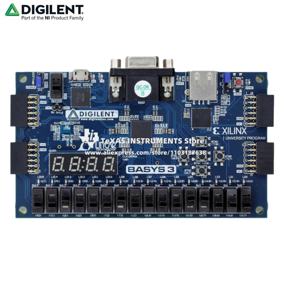 Digilent Basys 3 Xilinx FPGAボード Amazon.com: Digilent Basys 3 Artix-7 FPGA Trainer Board