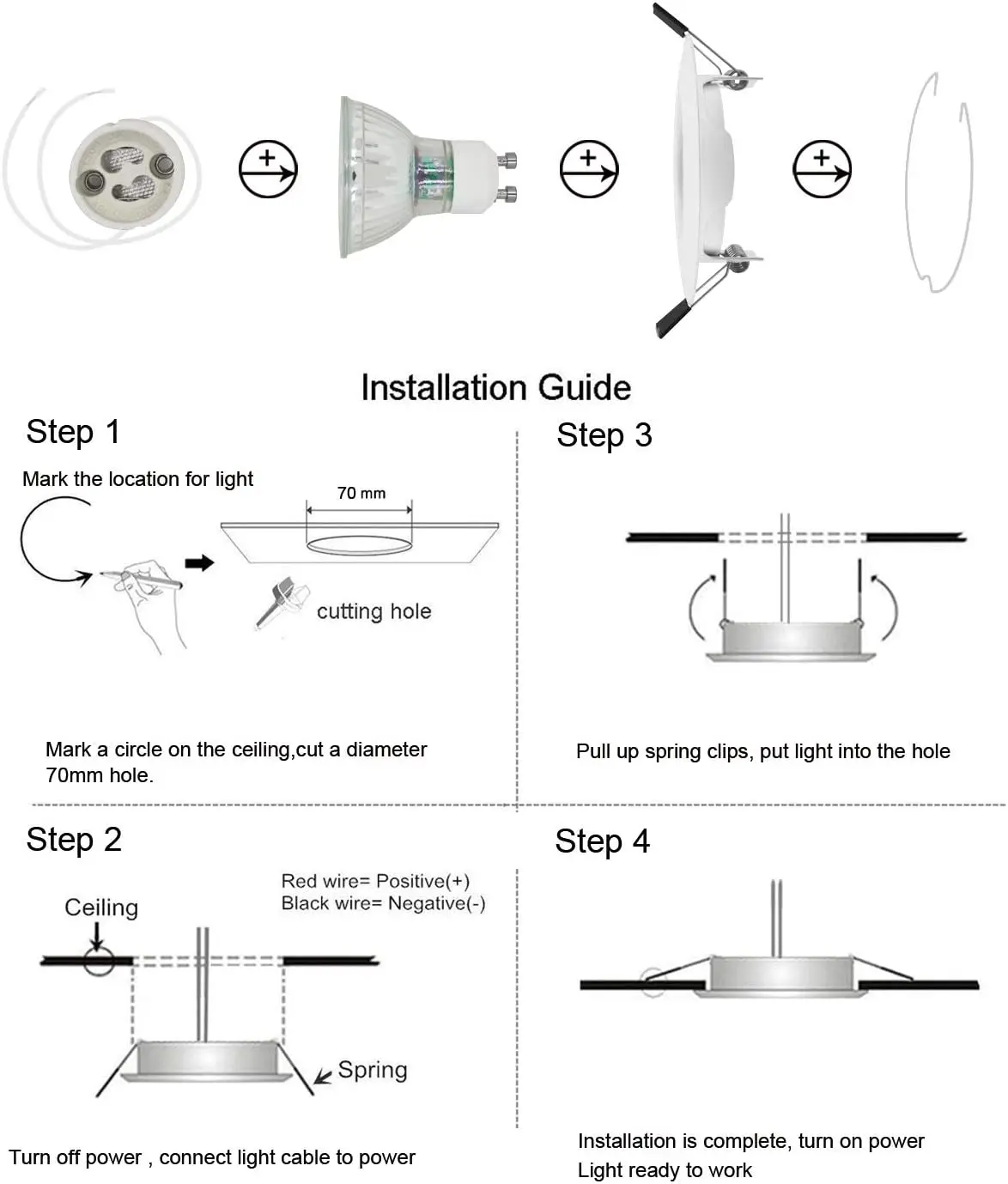 Gu10 Mr16 LED Ceiling Downlights Frame Recessed Rotatable Lamps Holder Double Ring LED Socket Base Spot Bracket Fitting led spotlight lamp led ceiling spot light lamp holder socket