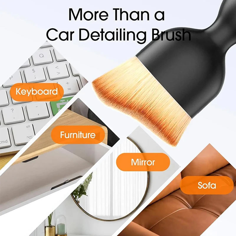Description Picture 3 of itemCar Interior Cleaning Brush Keyboard Air Conditioner Computer Thick Soft Fur Clean Brushes with Cover Dust Detailing Tools