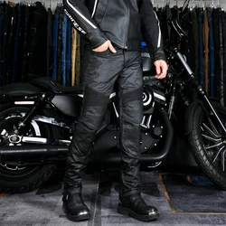VOLERO Upgrade Coated Waterproof Motorcycle Riding Denim Jeans Locomotive Cycling Moto Racing Drop-Proof Pants With CE Armor Pad