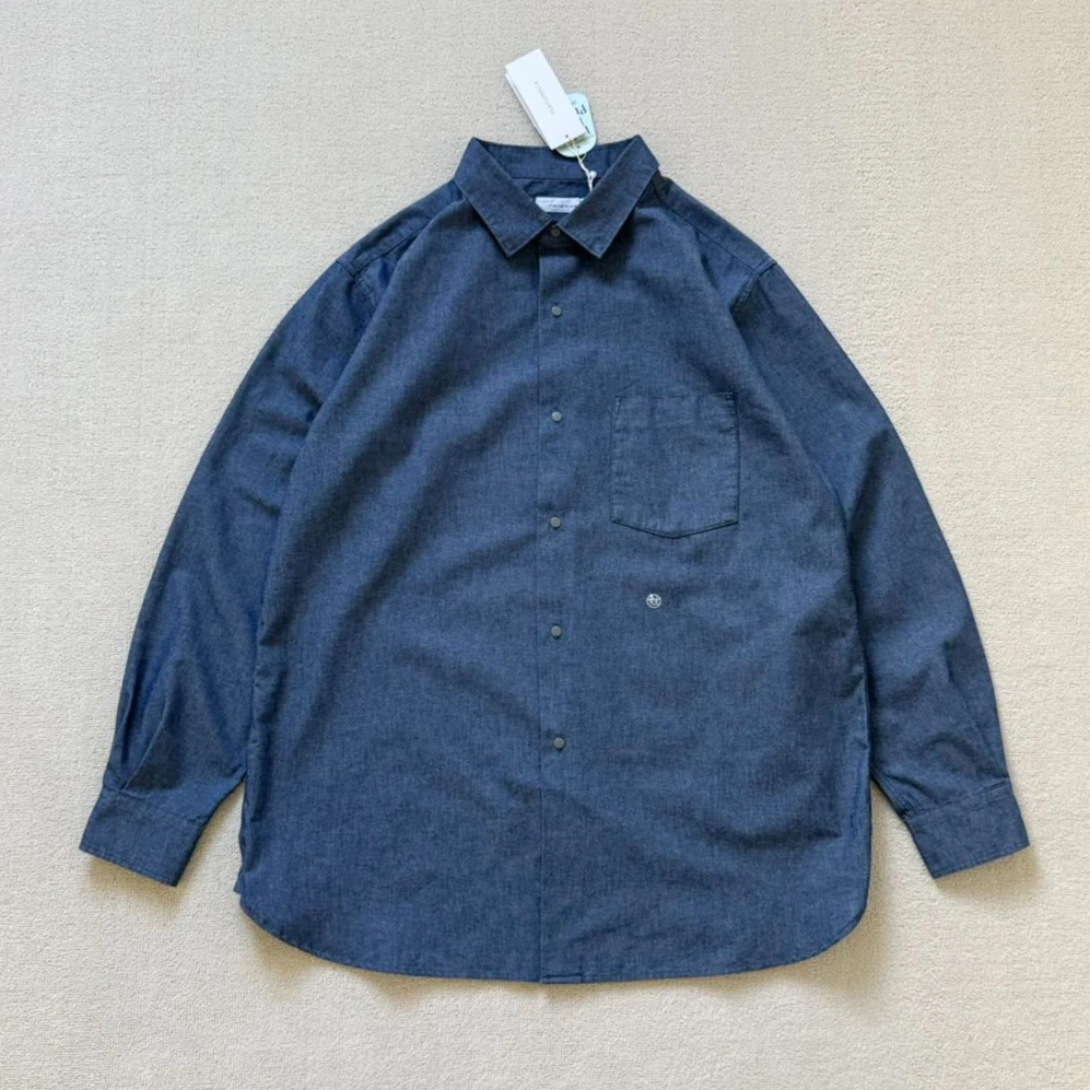 NANAMICA 24AW CHAMBRAY SHIRT casual loose washed long-sleeved denim shirt