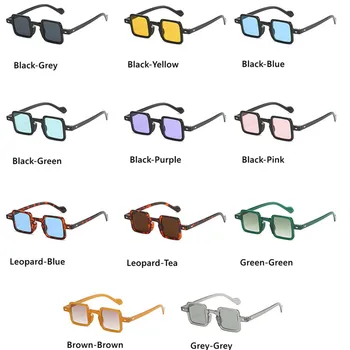New Fashion Retro Small Square Sunglasses For Women Men Ocean Lens Vintage Sun Glassses Hip Hop Ins Trending UV400 Eyeglasses 4