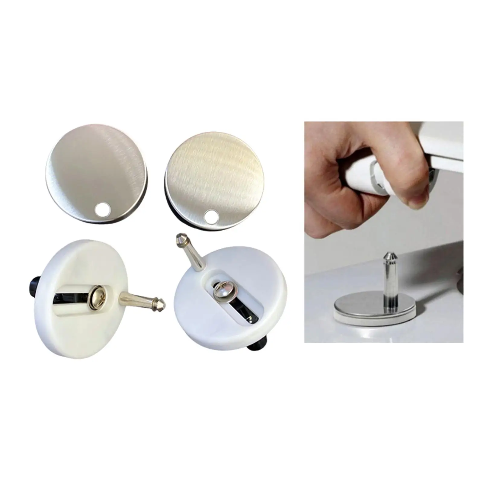 2x Toilet Seat Hinges Professional Replacement for Home Toilet Lid Fixings