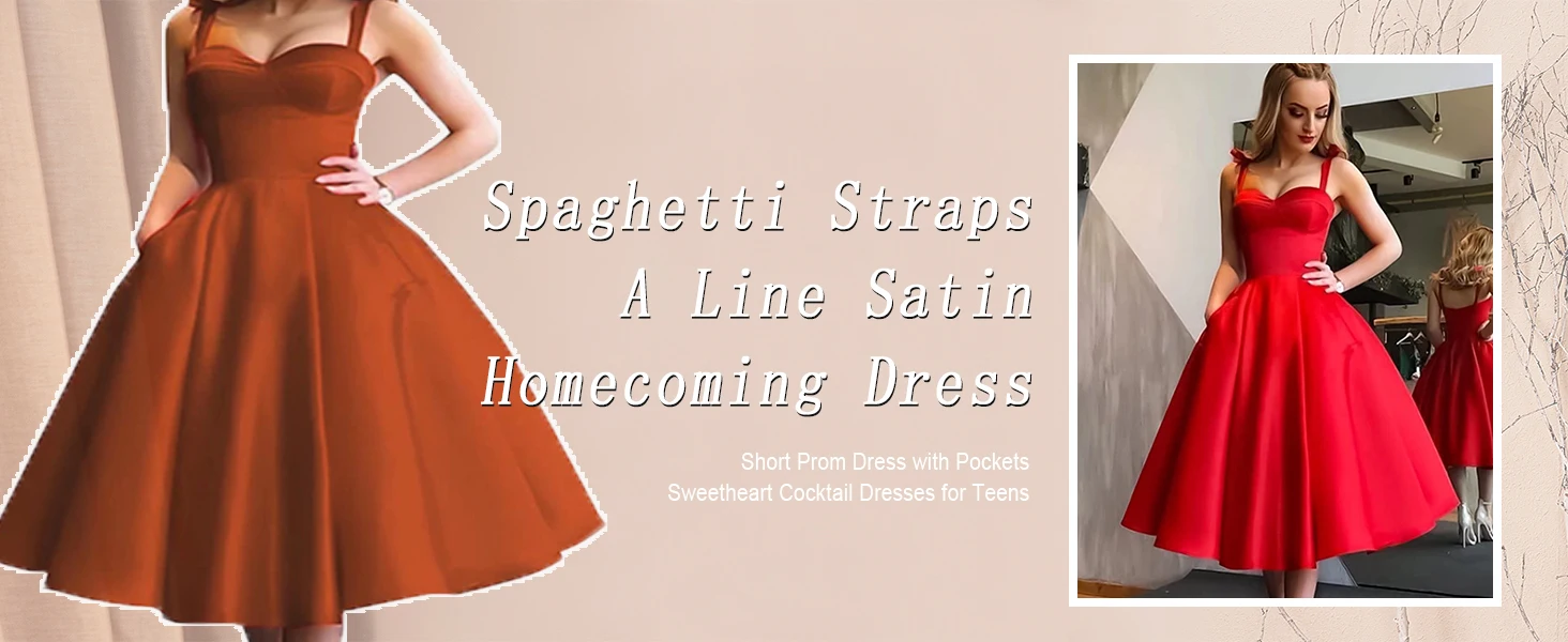 Vintage A-Linie Ballkleid Satin Ärmelloses Homecoming-Kleid für Teenager