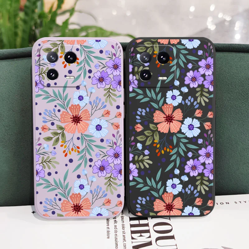 Miss Flower Liquid Silicone Phone Case - Elegant and Durable Protection