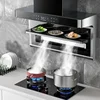 Home  7-shaped large air volume Range Hoods Large suction top side double suction range hood new style kitchen 1