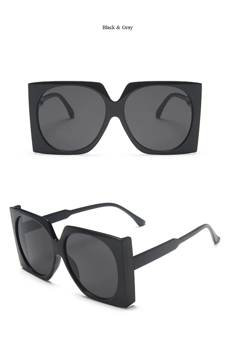Oversized Square Sunglasses For Women Vintage Style Gradient Shades_voghion.com