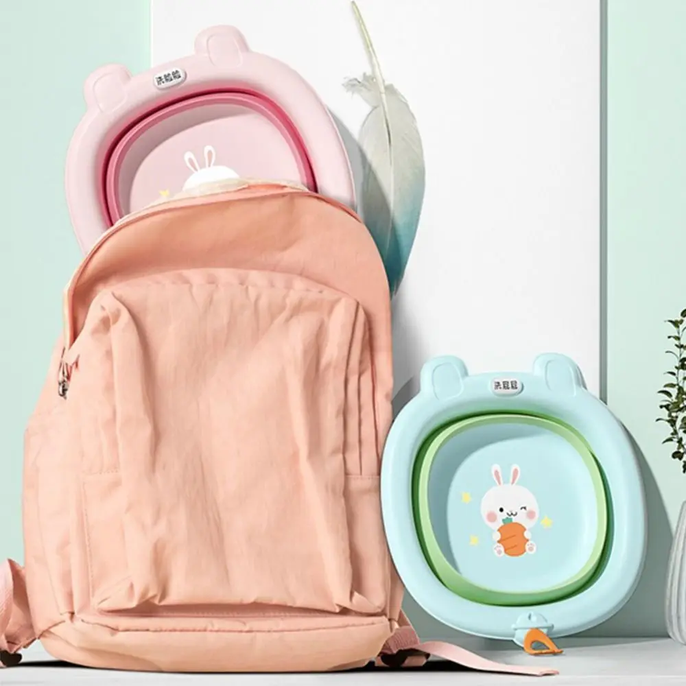 

Multi-purpose Cute Portable Cartoon Rabbit Kids Bathtub Baby Nursing Supplies Baby Folding Washbasin Household Folding Basin