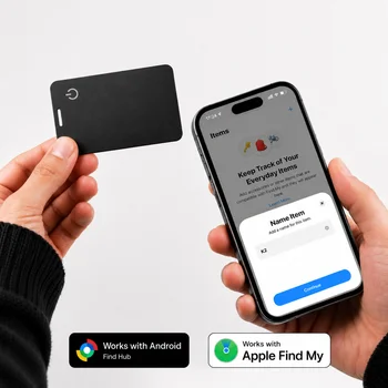 Portafoglio con Tracciamento Wireless per Android e iOS, Trova il mio | Ricarica Wireless, Ultra-Sottile; Impermeabile IP68