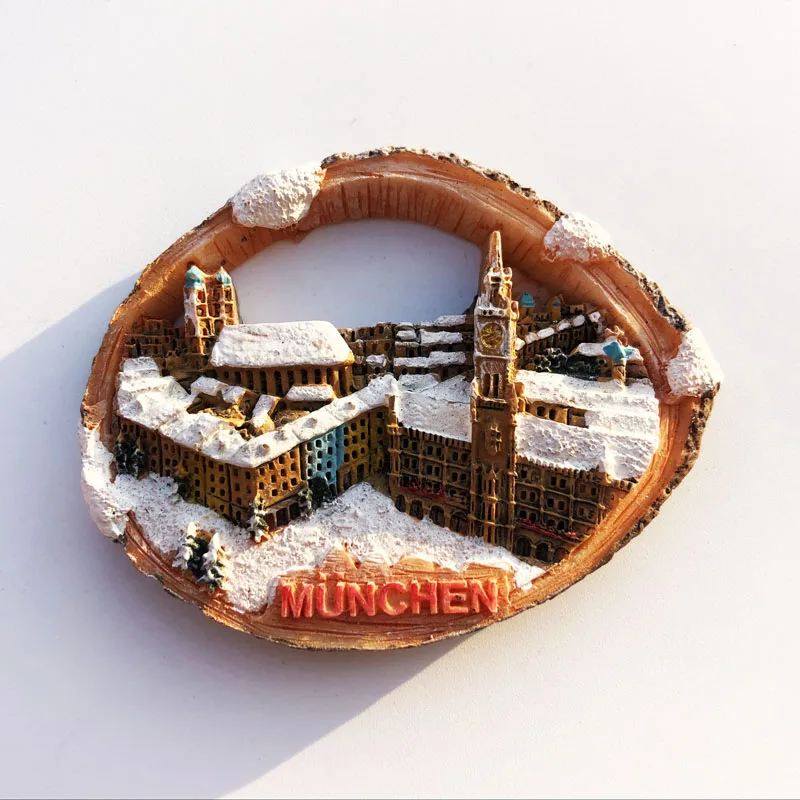 Germany Munchen 3D Fridge Magnets Tourism Souvenir Refrigerator Magnetic Sticker Collection Handicraft Gift