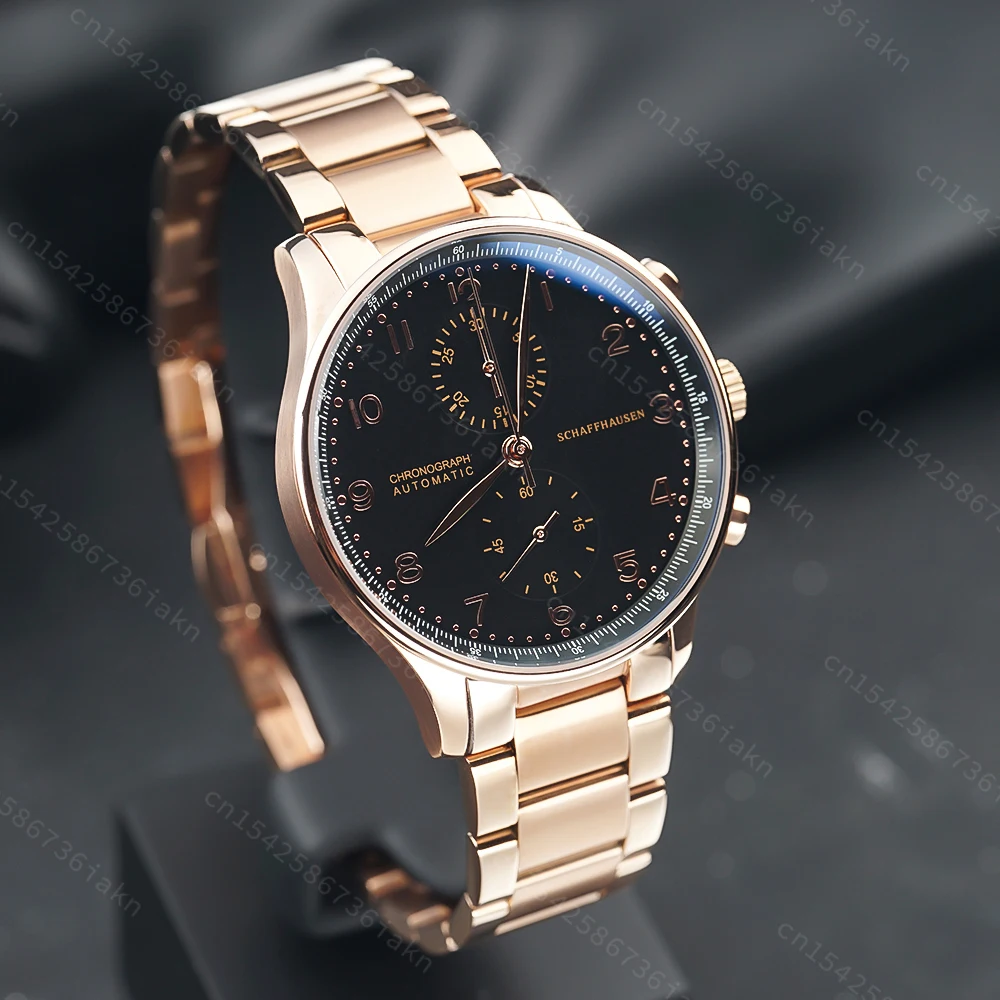 2022 Fashion New Men's Automatic Watch 44mm Sapphire Crystal Glass Stainless Steel Leather Strap Sports Leisure Waterproof