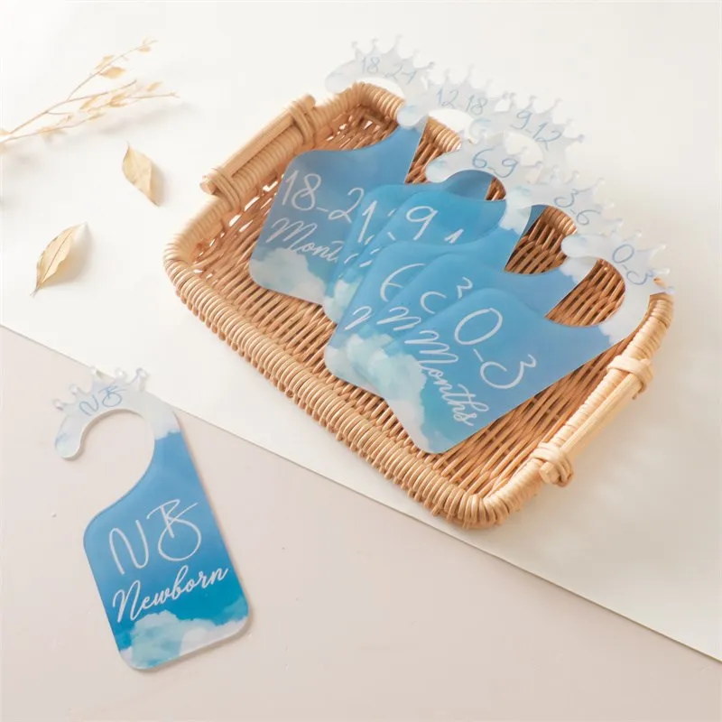 Baby Acrylic Dividers Closet Size Wardrobe Separator 0-24 Months Organizers Milestone Memorial Cards Photography Accessories