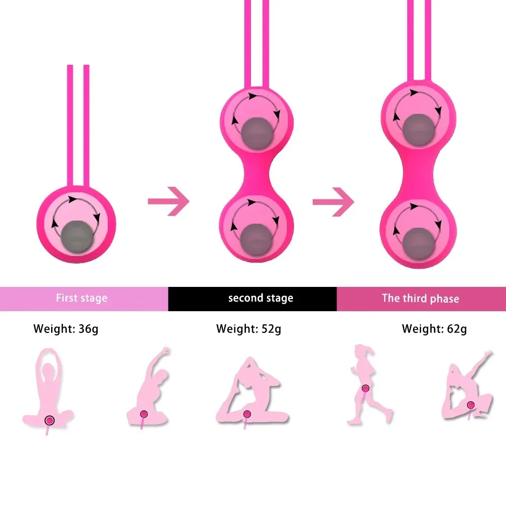 Silicone Anal Toys Vagina Ball kegel balls for Women Sex Toys Vibrating balls Vagina Tighten Trainer Female vaginal dildo Chinese Kegel Ball