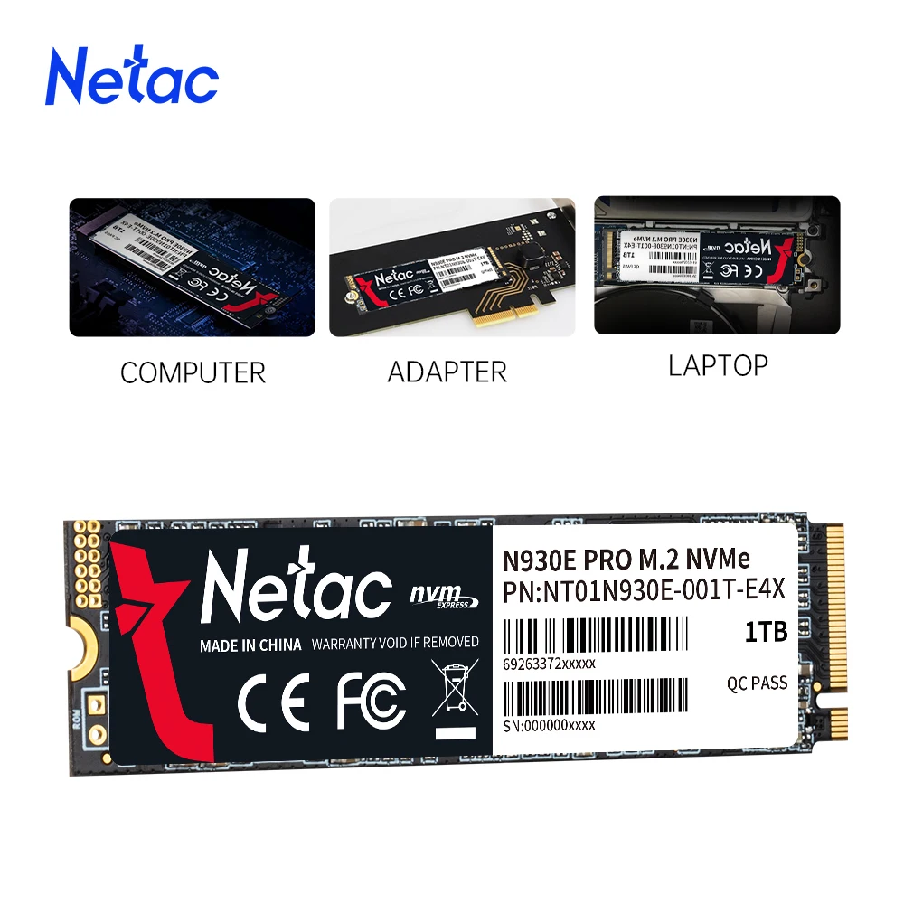 内蔵型SSD Netac SSD 128GB M.2 SATA Netac M.2 SSD 128GB 256GB 512GB 1TB SSD nvme hard Drive M2