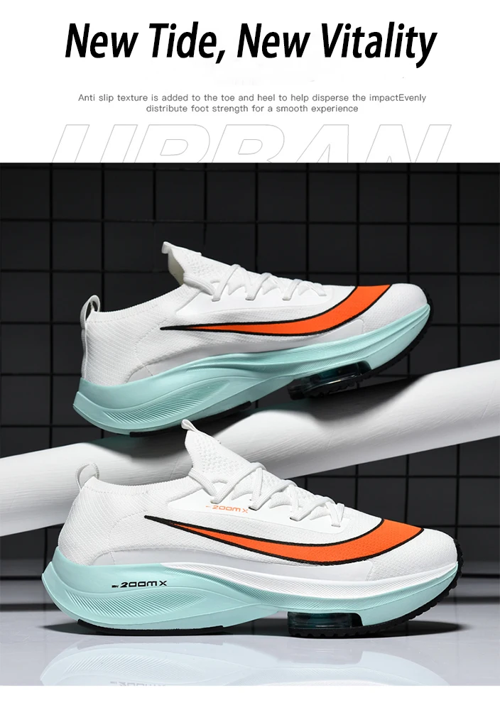 Description Picture 5 of itemMen Running Shoes Woman Trainer Race Breathable Couple Unisex Sneakers Men Sneakers Lace Up Round Toe Cushioning Shoes for Men