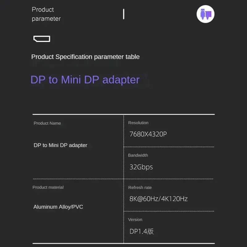 ƺϿ ̴ DP-÷ Ʈ 1.4  ,  DP-̴ DP - ̺ ͽٴ, 8K @ 60Hz