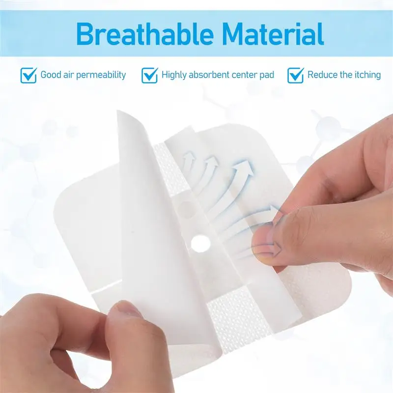 25pcs Sterile Dressing Adhesive Bandages Wound Cover Split Drain Catheter Feeding Tube Pad Peritoneal Dialysis Accessories