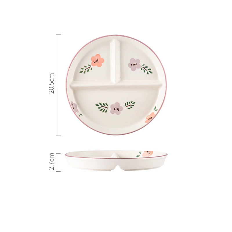 Piatto Diviso In Vetro Temperato Con 3 Scomparti – Resistente Al Calore, Lavabile, Per Torte, Snack, Spaghetti, Colore Trasparente - 2