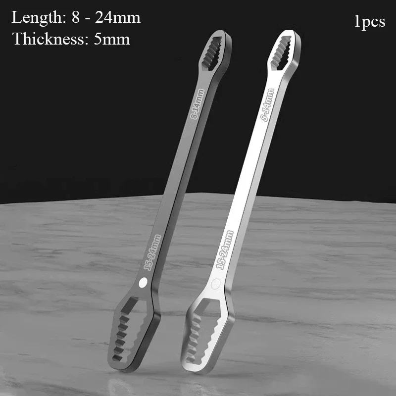 8-24mm 다기능 더블 엔드 박스 렌치 조정 가능한 범용 육각형 솔리드 렌치 가정 수리용 5mm 두께