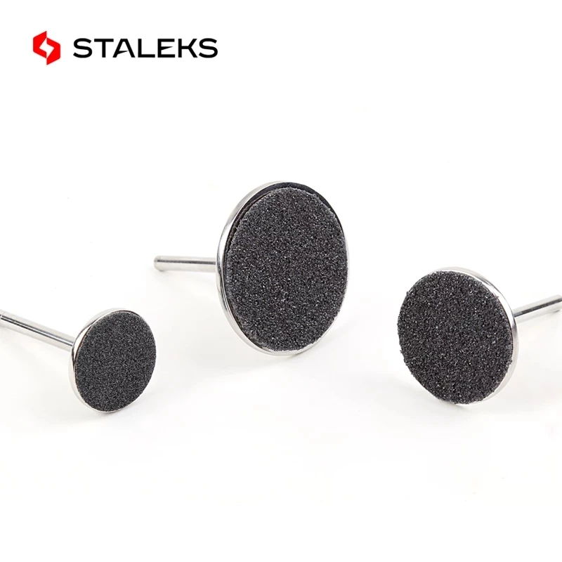 

STALEKS Stainless Steel Sanding Paper Round Disc 15/20/25mm Metal Disk Nail Drill Bit Accessory Foot Peg Foot File Polished Tool