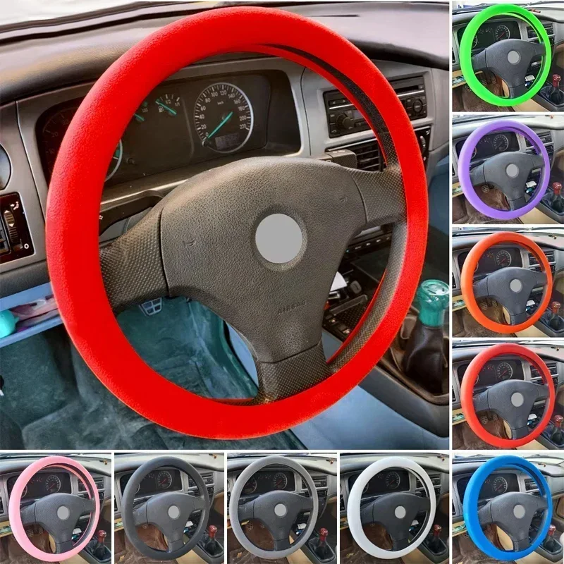 Silicone Steering Wheel Cover Soft Elastic Protective Automotive Accessory