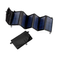 Panneau solaire pliable 5V USB, chargeur de batterie portable pour téléphone, camping en plein air, banque d'alimentation étanche 1