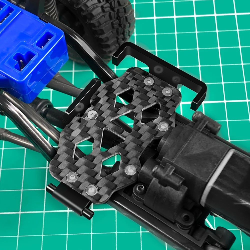 AXSPEED Aluminiumlegierung Batteriefach Montageplatte ESC Halter Einzel-/Doppelschicht für TRX4M 1/18 RC Crawler Car Upgrade-Teile – Detail 8