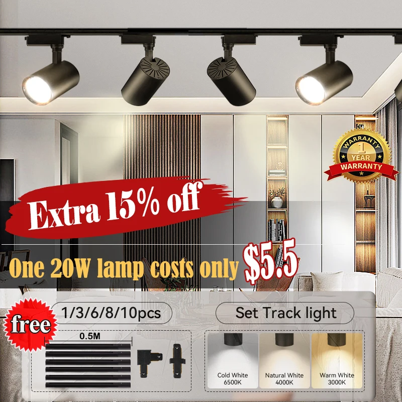 Description Picture 2 of itemLED Downlight 220V Foldable Spot Light COB Surface Mounted Spotlight Ceiling Lamp for Living Room Kitchen Indoor Neutral Light